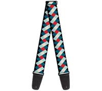 Guitar Strap - Diamond Plaid Blues/Khaki/Red ACC NUOVO
