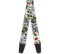 Guitar Strap - Elf Buddy The Elf Poses And Quotes Doodle White ACC NUOVO