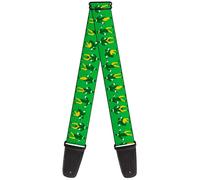 Guitar Strap - Elf Buddy The Elf Silhouette Poses Greens/White/Yellow ACC NUOVO