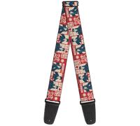 Guitar Strap - Harry Potter Hogwarts The Golden Trio Magic Collage ... ACC NUOVO