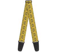 Guitar Strap - Harry Potter Hufflepuff House Pride Banner Yellow/Gray ACC NUOVO