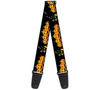 Guitar Strap - Jack-O`-Lanterns/Haunted House Black/Yellow ACC NUOVO