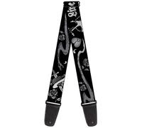 Guitar Strap - Live Hard Die Young Black/White ACC NUOVO