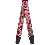 Guitar Strap - Live Hard Die Young Pink ACC NUOVO