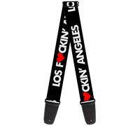Guitar Strap - Los FCkin` Angeles Heart Black/White/Red ACC NUOVO