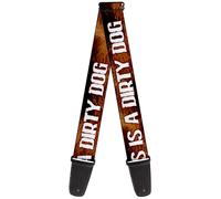 Guitar Strap - One Of Us Is A Dirty Dog/Fur Brown/White ACC NUOVO