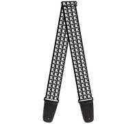 Buckle-Down GS-W31911 - Tracolla per chitarra, con borchie, larghezza 5 cm, lunghezza 73,66-137,2 cm