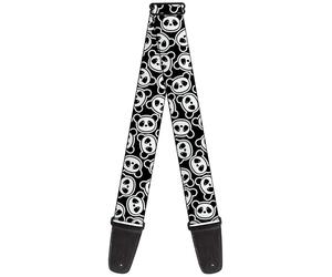 Guitar Strap - Scattered Panda Bear Cartoon2 Black/White ACC NUOVO