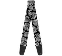 Guitar Strap - The Dust Of Living Ii Sugar Skulls Black/White ACC NUOVO