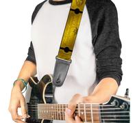 Guitar Strap - The Polar Express Round Trip Ticket Black/Golds ACC NUOVO