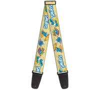 Guitar Strap - The Smurfs Beach Day Fun Scene And Title Logo ACC NUOVO