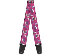 Guitar Strap - The Smurfs Like A Mushroom Pose Pink ACC NUOVO