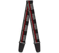 Guitar Strap - Thin Red Line Flag Weathered Black/Gray/Red ACC NUOVO