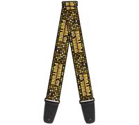 Guitar Strap - Wheel Of Fortune Title Logo Sequin Dots Black/Orange... ACC NUOVO
