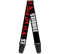 Guitar Strap - Zombies Y U No Die Black/White/Red ACC NUOVO