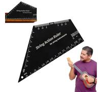 Guitar String Action Gauge, Stainless Steel Height, Ruler Bass Banjo, 5.12x3.15 inches, Precision Spacing Measurement Tool for Setup Adjustment and Repair