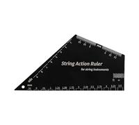 Guitar String Gauge, Black Precision Ruler Tool, Stainless Steel Action Gauge with Accurate Spacing Design, Luthier Setup Tool for Bass Banjo Ukulele Adjustment, Instrument Tools for Repair Setup