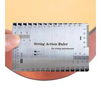 Guitar String Height Gauge, Stainless Steel Measuring Tool for Chitar Setup, Multi-Functional Precision Action Ruler, Bass Setup Accessories for Banjo