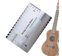 Guitar String Height Gauge, Stainless Steel Measuring Tool, Multi-Functional Precision Action Ruler, Chitarra Bass Banjo Setup Accessories, Luthier for Accurate String Adjustment, 3.39x2.28 in