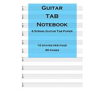 Guitar Tab Notebook: 6 string guitar TAB paper