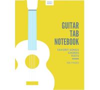 Guitar Tab Notebook: Favourit Songs Chords Texts | 8.5 X 11 | Music Paper Sheet for 6-Strings Guitar |
