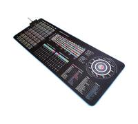Guitar Theory Cheat Sheet Tappetino per mouse - 35 × 25 cm & 80 × 30 cm - Accordi, scale, note sulla tastiera, Circle of Fifths - Tappetino da scrivania per destrorsi - Versione LED opzionale (XXL con