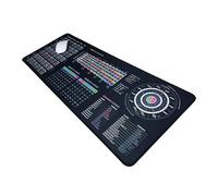 Guitar Theory Cheat Sheet Tappetino per mouse - 35 × 25 cm & 80 × 30 cm - Accordi, scale, note sulla tastiera, Circle of Fifths - Tappetino da scrivania per destrorsi - Versione LED opzionale (XXL No