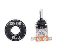 Guitar Toggle Switch | Silver Top Knob Pickup Selector Kit with Black Washer | Straight Short Position Switch for Guitar/Bass/DIY Repair