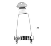 Guitar Trapeze Bridge a 6 corde jazz per chitarra per chitarra in metallo di sostituzione con viti Perfetta sostituzione per chitarre elettriche e artisti jazz cromo regolabile (Argento)