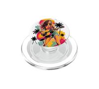 Guitar Tropical Girl Sunset Palm Summer Music Vibes PopSockets PopGrip per MagSafe
