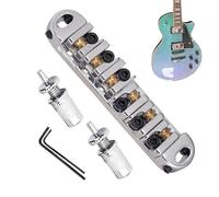 Guitar Tune Bridge, Adjustable Tune Bridge, 3.94x3.15x0.79 Inches, Easy Installation, Stringed Instruments, Electric Parts with 2 Wrenches for Beginners, Musicians, Music Lovers