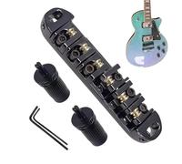 Guitar Tune Bridge, Regolabile Tune Bridge, 3,94 x 3,15 x 0,79 Inches, Easy Installation, Stringed Instruments, Electric Parts with 2 Wrenches for Beginners, Musicisti, Music Lovers