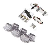 Guitar Tuner Conversione Boccole Adattatore Adattatore Ferrule & 1 Set 6 Strings Saddle Bridge Plateneck Pickup Sostituzione delle parti ponte