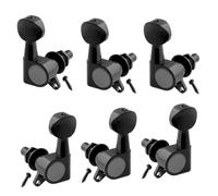 Guitar Tuning Machine Heads Knobs Set, Electric Guitar Tuning Keys, 3 Left and 3 Right Oval Head Tuning Knobs, Replacement Set for Electric and Acoustic Guitar Parts
