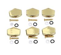 Guitar Tuning Peg Buttons, 6Pcs Metal Stable GuitarTuning Pegs Knob Universal Tuner Buttons Replacement for Acoustic Electric Guitar (Gold)