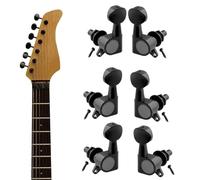 Guitar Tuning Pegs, Enclosed Guitar Knobs, Folk Guitar Tuning Pegs, Guitar Parts Replacement Set, Guitar String Tool, 3 Left + 3 Right Guitar Parts Replacement Set For Electric Or Acoustic Guitar