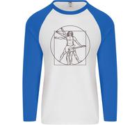 Guitar Vitruvian Man Guitarist Uomo L/S Baseball T-Shirt