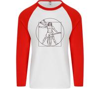 Guitar Vitruvian Man Guitarist Uomo L/S Baseball T-Shirt