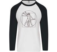 Guitar Vitruvian Man Guitarist Uomo L/S Baseball T-Shirt