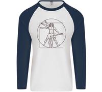 Guitar Vitruvian Man Guitarist Uomo L/S Baseball T-Shirt