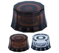 Guitar Volume Knobs - Speed Control Electric Guitar Replacement Parts | Clear Cover Vintage Turning Knobs For Lp Sg Style Electric Bass String Instruments Replacement Parts