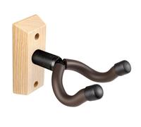Guitar Wall Mount, Ash Wood Guitar Hanger, U-Shaped Guitar Wall Hanger Mount, Guitar Holder Hook Stand Wall Mount Guitar Accessories For Accoustic, Electric Chitar, Banjo, Bass, Ukulele