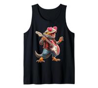 Guitarist Bearded Dragon Suonare la Chitarra per San Valentino Canotta