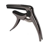 Guitars Capodaster, Metal Guitars Capo con Pick Holder Soft Pagging, per Bass Guitar Bass Mandolin Ukulele Banjo String Strument Accessori (nero placcato)