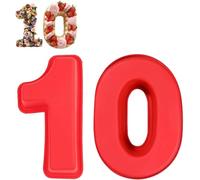 Guittly Stampi per torte a forma di numero 18, stampi 3D per torte a forma di numero grande, vassoi da forno per cottura in forno e anniversario di compleanno, in silicone per uso alimentare