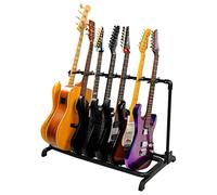 GUITTO Multi Guitar Rack Stand Pieghevole Universale Display Rack Portatile Supporto Chitarra per Band Stage Bass Chitarra Acustica -7 Holder GGS-11