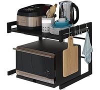 GUIXAN Supporto per Forno a microonde Supporto per microonde Supporto per Forno a microonde Estensibile Supporto per Forno a microonde Regolabile Scaffale per bancone da Cucina Scaffale p