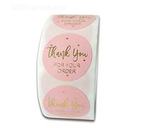 Guizhou Thank You for Your Order - Adesivi con sigillo rotondo in lamina dorata, 500 pezzi, per lavoro, regali, buste, matrimoni e omaggi
