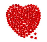 GUIZIYAO 200 Pezzi Cuore Cristalli Decorativi, 3D Cuori Rossi, 10MM Mini Sassolini Decorativi, Adatto Decorazioni per Matrimoni, Decorazioni per Tavoli, Riempimento di Vasi, Lavori di Bricolage