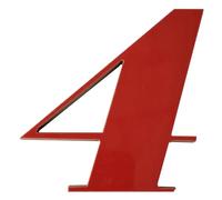 GUIZZO Creart - Numero Civico Esterno in Ceramica Artigianale, Numeri Civici Esterni Ideali come Targa Personalizzata Made in Italy, Targhetta Personalizzata Porta Ingresso, Uso Esterno - Rosso 10H cm